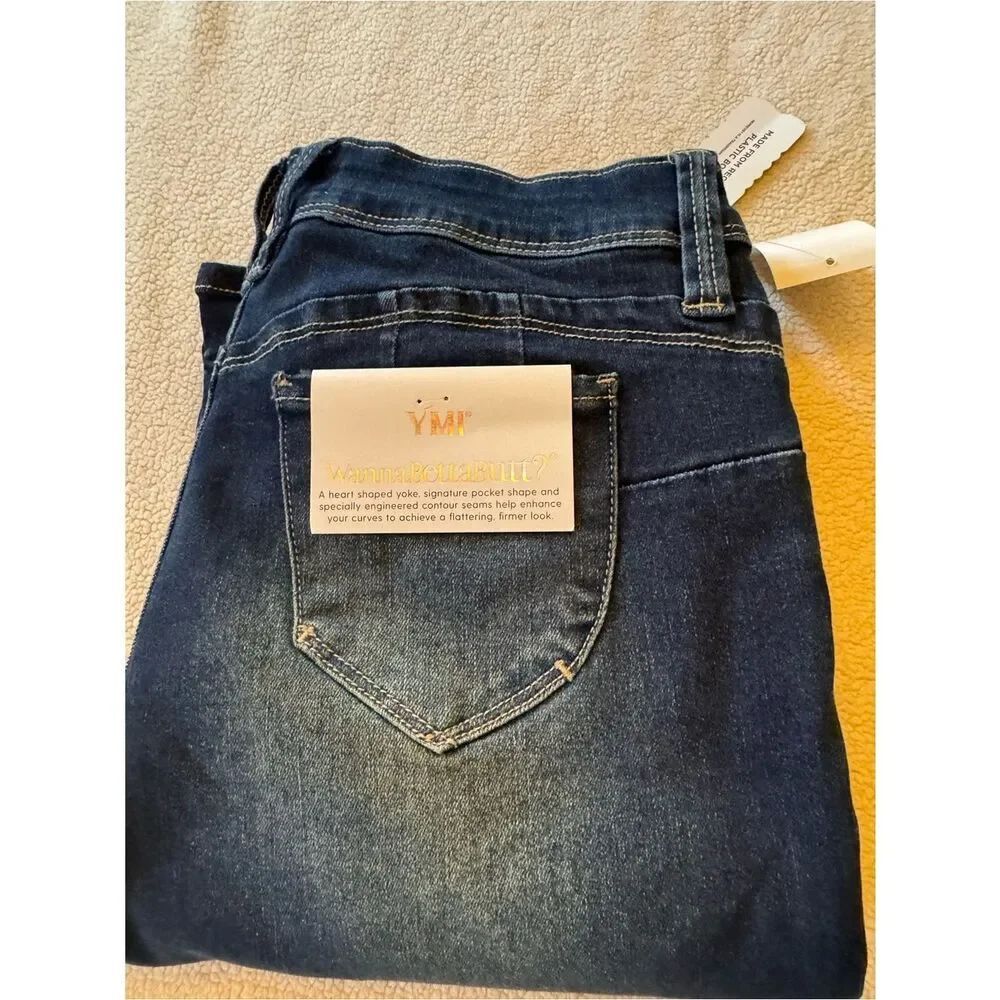 0063 YMI Dark Blue Denim Jeans with Branded Tag